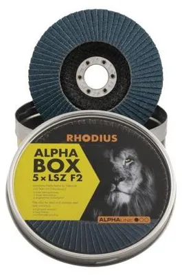 Zdjęcie produktu dla Tarcza szlifierska Rhodius LSZ F2 Box 125x22,23mm ziarnistość 40 stal nierdzewna Alphaline - 208533
