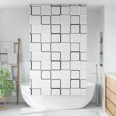 Image de vidaXL Store de douche 120x240 cm Largeur du tissu 116 cm