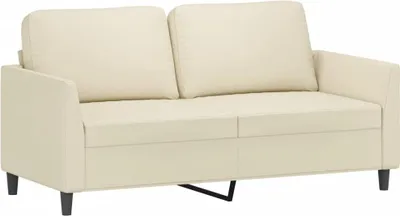Obrázok produktu pre vidaXL 2-miestna pohovka Cream 140 cm Imitácia kože