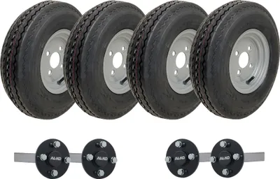 Image de 4.80/4.00-8 Twin Axle Trailer Kit High Speed Road Legal Wheels & ALKO Stubles Axles