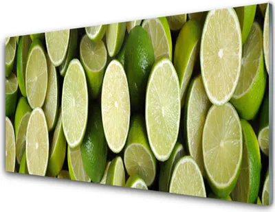 Produktbild von Küchenrückwand aus Glas 100x50cm Spritzschutz Limetten Küche