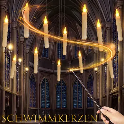 CIRULLI Schwebende LED Kerzen Mit Fernbedienung - 12 Stück Set Für Magische Atmosphäre