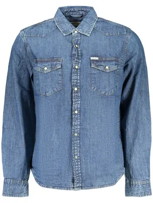 Produktbild von GUESS JEANS Herren Langarmhemd, Blau