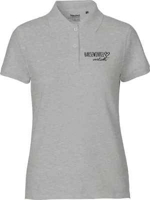 Produktbild von Huuraa Damen Polo Shirt Harsewinkel verliebt XL Sport Grey Bio Baumwolle Fairtrade Poloshirt Geschenkidee
