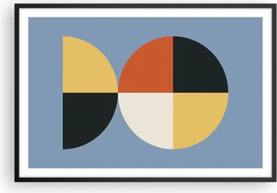 Produktbild von Gerahmtes Poster - Schwarzer Rahmen - Stück Geometrisch Rad - 91,5x61 cm - Wand Bild - Wanddeko - Wandbilder - Kunstposter - Wandposter - Bilderrahmen - Bilder - Kunstdruck - P2BAA91x61-4771