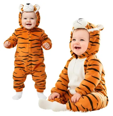 Zdjęcie produktu dla Piżama Onesie Kostium Przebranie Śpiochy Tygrysek Niemowlę 70: 50-65 cm