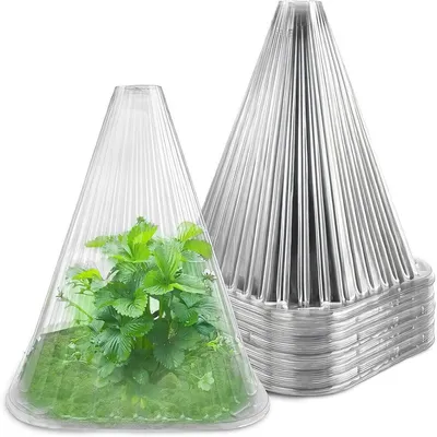 Immagine prodotto di TRANKIELO® - 20 coperture per piante, protezione dal gelo – protezione in plastica contro lumache, insetti e uccelli – riutilizzabili e durevoli