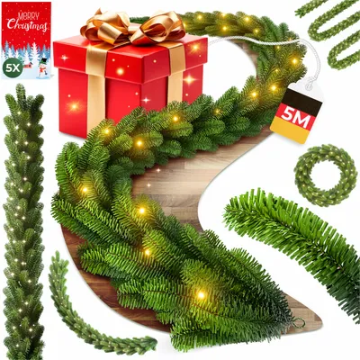 Produktbild von KESSER® Weihnachtsgirlande LED Beleuchtung Girlande Weihnachtsdeko In & Outdoor