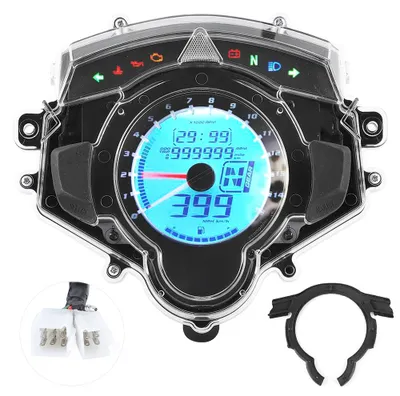 Image de Compteur multifonction pour moto, 15 000 tr/min, écran LCD numérique 7 couleurs, compteur de vitesse et compte-tours, compatible avec la Yamaha LC135