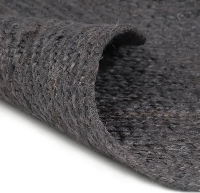 Zdjęcie produktu dla vidaXL Dywan ręcznie robiony z juty okrągły 150 cm ciemnoszary