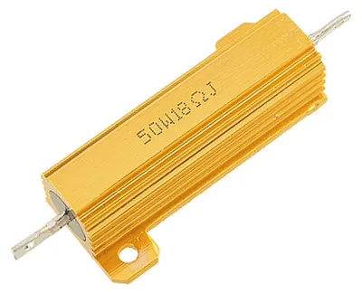 Image de RšŠsistance plaqušŠe en aluminium 18 ohms 5 % 50 W š€ montage sur chassis doršŠ
