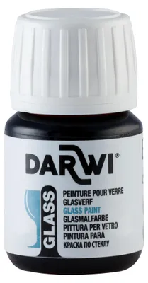 Produktbild von Darwi 5x DARWI Glasmalfarbe, Flakon 30ml, Dunkelblau - Dunkelblau DA0700030236C