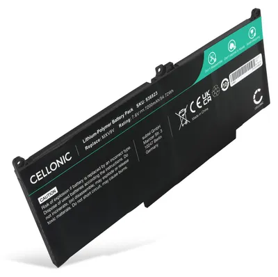 Immagine prodotto di CELLONIC 1x Batteria per PC portatile Compatibile con Dell Latitude 14 7400, Latitude 5300, Latitude 5310, MXV9V – (7200mAh, 7.6V)