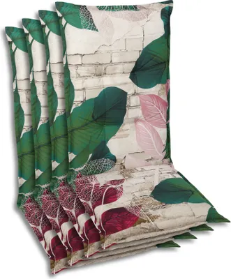 Produktbild von GO-DE Textil, Sesselauflage Hochlehner, 4er Set, Farbe: grün, Maße ca.: 120 cm x 50 cm x 7 cm, Rückenhöhe: 72
