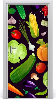 Produktbild von Tulup Türaufkleber 95x205 cm Dekorative Aufkleber Selbstklebend Wasserdichte Tapete Abnehmbar Schlafzimmer Wohnzimmer Wohnkultur - Gemüse
