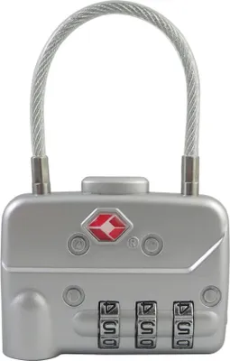 Produktbild von pavo TSA Zahlen-Gepäckschloss aus Zink / Edelstahl silber