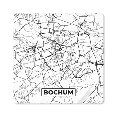 Produktbild von MuchoWow® Mauspad Mousepad Stadtplan von Bochum - Karte - Stadtplan 30x30 cm - Mousepads - Maus Mat - Pad - Mausunterlage - Gaming