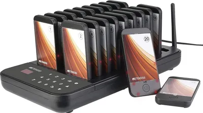 Produktbild von Retekess TD173 Pager System Restaurant, 500M Reichweite, 7 Anrufmodi 1-999 Sekunden, 20 Pager, für Restaurants, Bars, Spielplätze