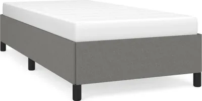 Produktbild von vidaXL Bettgestell ohne Matratze Dunkelgrau 90x190 cm Stoff