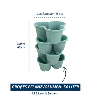 Produktbild von KHW-Pflanzturm Demeter, pastellmintgrün