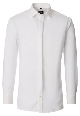 Produktbild von VENTI Herren Businesshemd Langarm Kent Comfort-Fit Creme 45