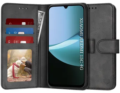 Produktbild von Schutzhülle im Buchformat für Xiaomi Redmi 15C 4G und Redmi 15C 5G - Schwarz