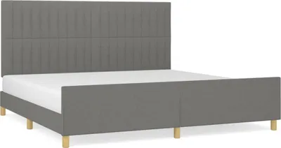 Obrázek produktu pro vidaXL Rám postele bez matrace tmavě šedý 200x200 cm látka