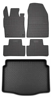 Obrázok produktu pre Gumové autokoberce SolidPRO + vaňa kufra pre: DS 4 II 2021- spaľovacia verzia 5 ks