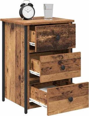 Obrázok produktu pre vidaXL Nočný stolík hnedý 40 x 36 x 60 cm Masívne recyklované drevo