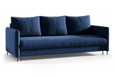 Produktbild von BETTSO Sofa Mit Schlaffunktion und Bettkasten Couch Sofa Federkern Polstersofa mit Bettfunktion für das Wohnzimmer BELIS Blau Dunkelblau Marineblau