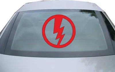 Produktbild von Indigos UG - Aufkleber Heckscheibe & Motorklappe DE2404 - rot - 600x600 mm - Blitz Strom - Auto Scheiben Fenster Heckklappe Tuning Racing JDM - Die cut