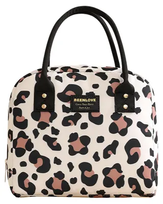 Kühltasche Leopardenmuster 9 L 25x21x15,5 cm Polyester beige