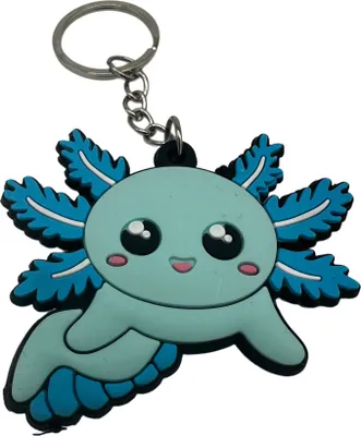 Produktbild von Schlüsselanhänger Mini Anhänger Geschenk Cartoon Schlüsselanhänger 6 cm Silikon Schlüsselanhänger für Handyhülle Charme Rucksack Geschenk Schlüsselanhänger Kawaii Kuties Axolotl blau
