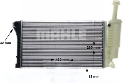Produktbild von MAHLE CR 10 000S Kühler Wasserkühler Motorkühler für FIAT PANDA (169) Panda Schrägheck (312, 319) Panda Van (312, 519) PANDA Van (169)