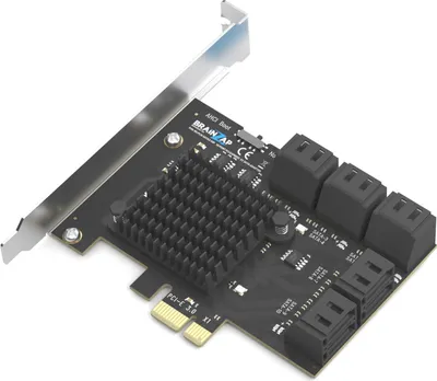 Produktbild von BRAINZAP 10 Port PCIe x1 zu SATA III / SATA 3 6 GBIT/s Erweiterungskarte Karte PCI-Express PCI-E ASMedia ASM1061 JMicron JMB575