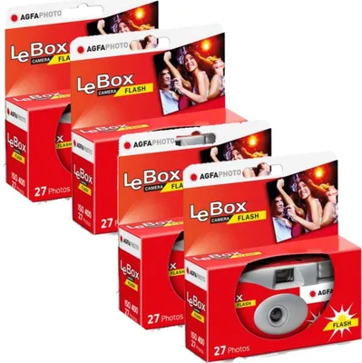 Produktbild von 4 x Einwegkamera Agfa Le Box, je 27 Aufnahmen