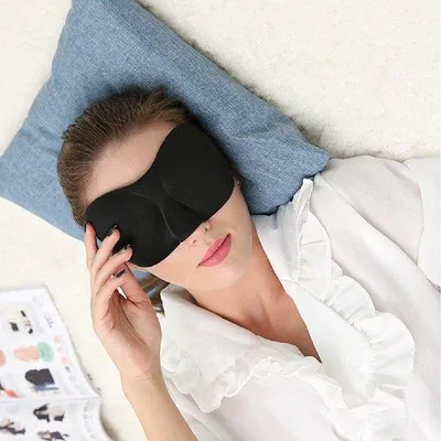 Produktbild von Famanu Schlafmaske mit viskoelastischem Schaum - Schwarz