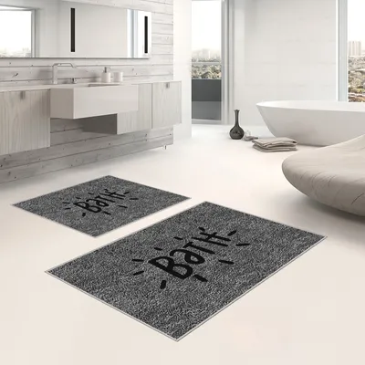 Produktbild von Mijolnir, Wookece1035Bny - 40, 60, Badematten, Grau, Polyester, 40 x 60 cm