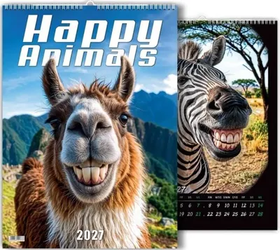 Produktbild von Kalender 2027, Mehrfachkalender, Motiv: Fröhliche Tiere – Evena