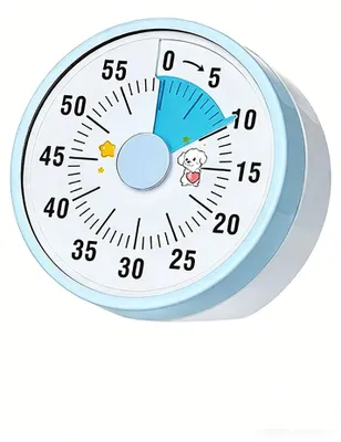 Produktbild von Visueller Timer für Kinder, 60-Minuten Countdown für Klassenzimmer Büro Küche, Schreibtisch Timer Kinder Zeitmanagement Tools mit leisem Betrieb, Tomato Time Tool Kleiner (Blau)