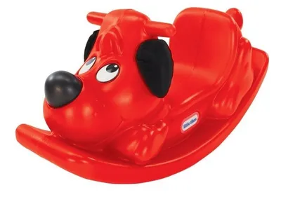Produktbild von Little Tikes Schaukelpferd , Aktives Spielen für Kleinkinder , Einface Griffe mit Grip und Stabiler Sattel für Sicherheit , Robuste Konstruktion , Hund, Rot