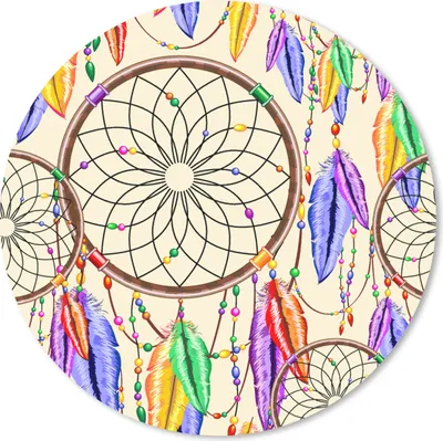 Produktbild von MuchoWow® Mauspad Mousepad Traumfänger - Federn - Muster 20x20 cm - Mousepads - Maus Mat - Pad - Mausunterlage - Schreibtischmatte
