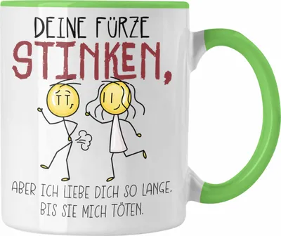 Produktbild von Trendation - Deine Fürze Stinken Tasse Geschenk Valentinstag Partner Freundin Liebe (Grün)