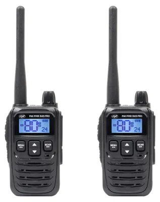 Obrázok produktu pre Sada 2 prenosných rádiostaníc PNI PMR R45 PRO, 446 MHz, 0,5 W, 99 programovateľných kanálov, 16