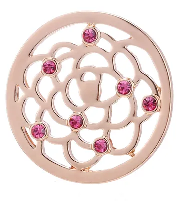 Imagen del producto de Morella® Adorno para pendientes en forma de moneda, color rosa oro, 33 mm