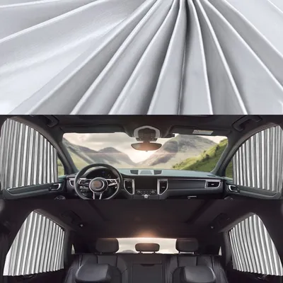 Image de 4 en 1 Couvercle de charnière de pare-soleil de voiture (Argent)