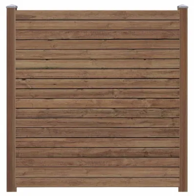 Produktbild von WOODTEX Braun 180x180 cm Bohlenset für Steckzaun, Sichtschutzzaun aus Kiefernholz, Gartenzaun Set für GARDO XL DIY System, Montagefreundlich, Wetterfest