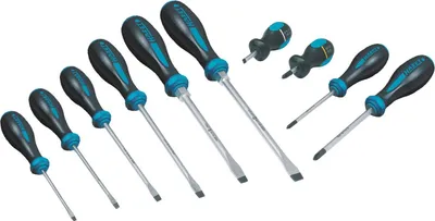Produktbild von Hazet Schraubendreher Satz HEXAnamic 802/10, Schlitz Profil, Kreuzschlitz Profil PH, 10-tlg., 0,6 x 3,5 - 1,6 x 10, PH1 - PH2