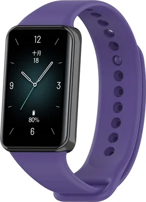 Produktbild von Für Honor Band 9 hochwertiges TPU Solid Color Watch Ersatz Arm Band Lila