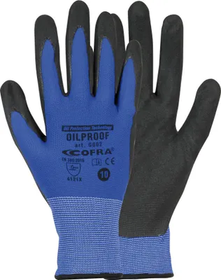 Obrázek produktu pro Rukavice Cofra Oilproof, Barva: Černá;Modrá, Velikost rukavic: 7